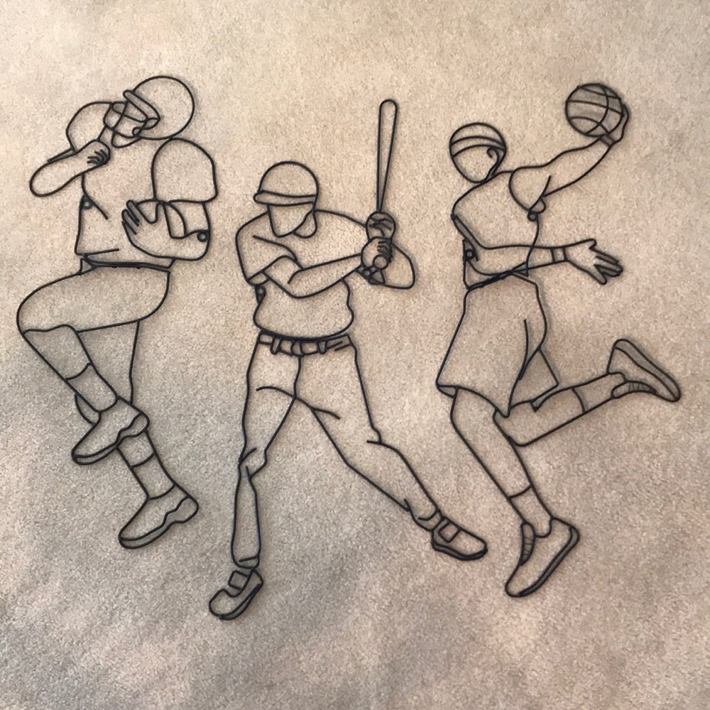 Metal sports wall decor